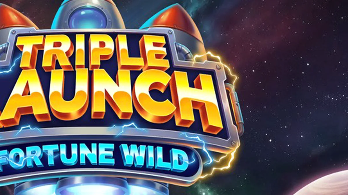 หน้าจอเกมสล็อต Triple Launch Fortune Wild พร้อมสัญลักษณ์ที่สวยงาม
